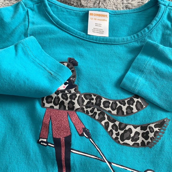 Gymboree Blue Ski Girl Penguin Top 12-18M EUC - Picture 8 of 10